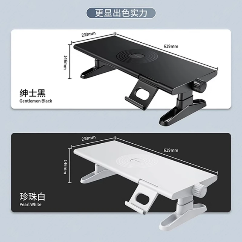 Imagem -06 - Office Desktop Storage Rack Monitor Stand Knob Lift Suporte Forte e Resistente Armazenamento Teclado de Cozinha P106 Ajustável