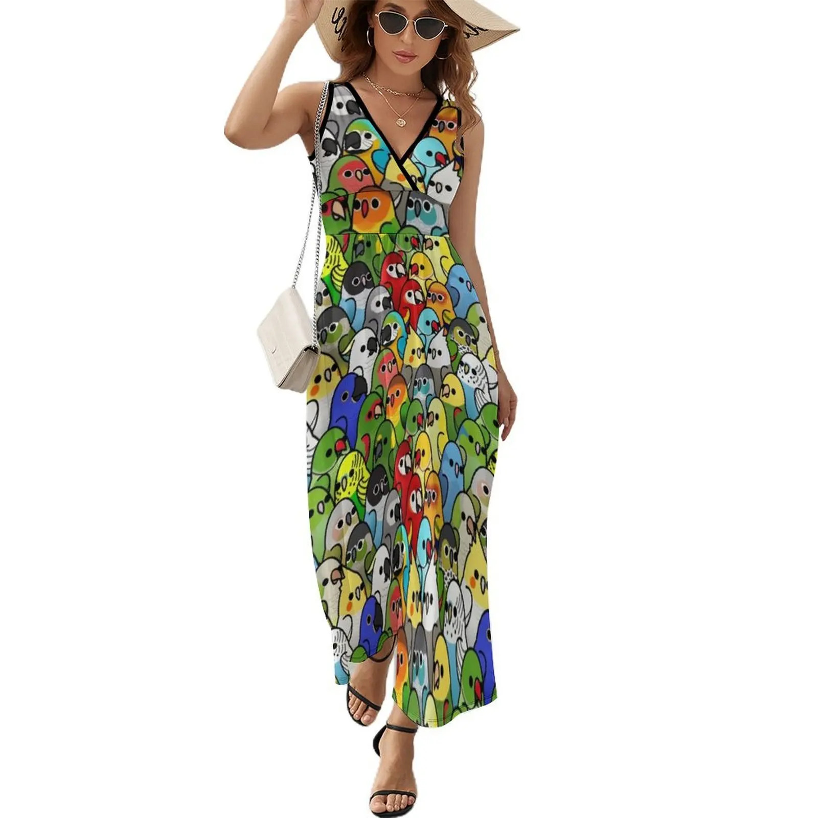 Too Many Birds! Bird Squad 1 Sleeveless Dress summer dress daily Woman's evening dress