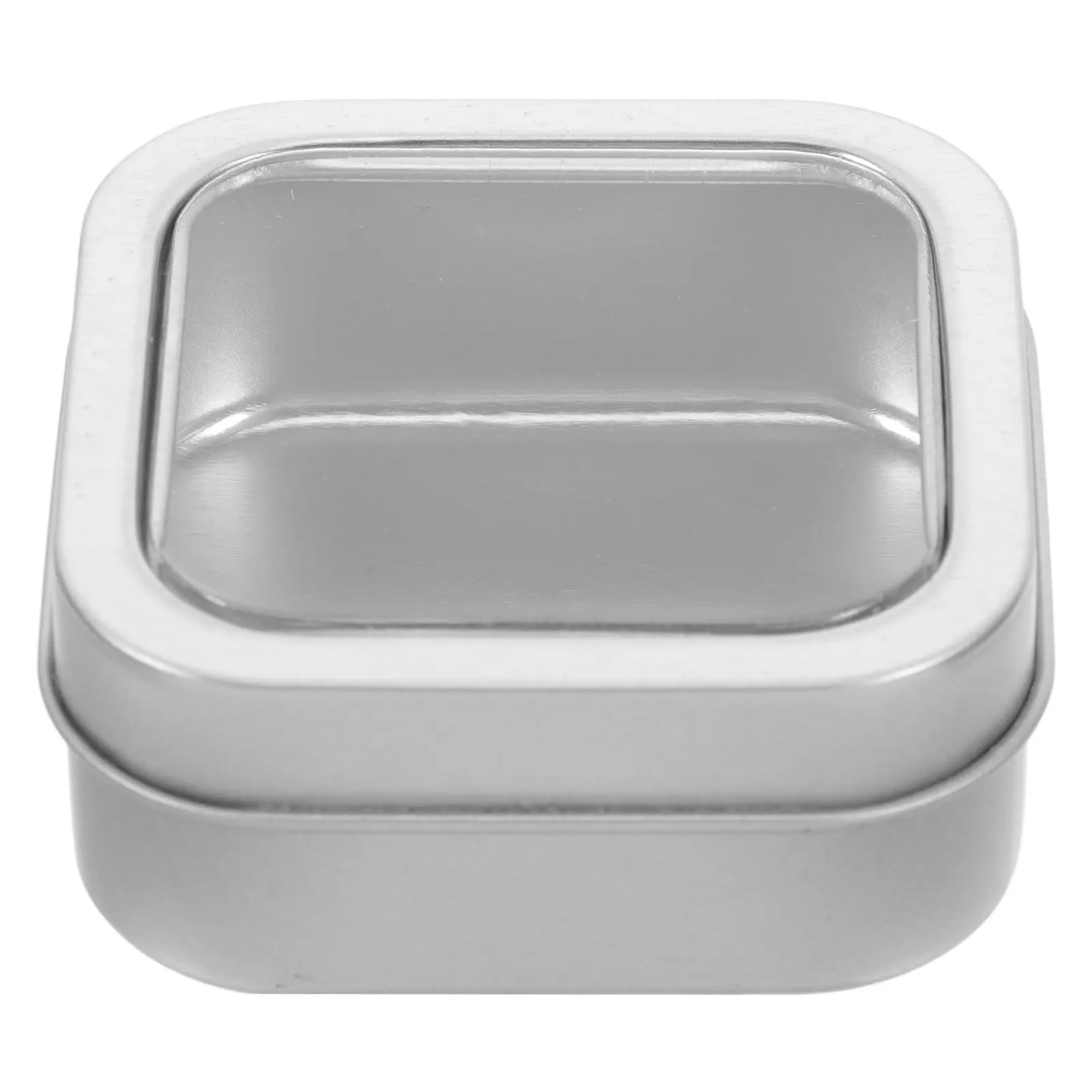 Small Metal Jewelry Box Square Tinplate Organizer Portable Carrying Case for Rings Necklaces Compasses Small Items Storage