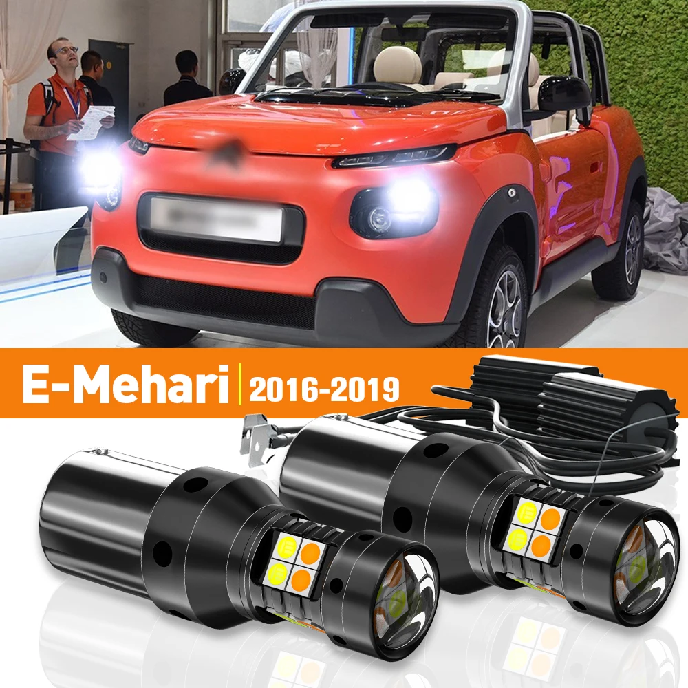 2x LED Dual Mode Turn Signal+Daytime Running Light DRL For Citroen E-Mehari 2016-2019 2017 2018 Accessories Canbus