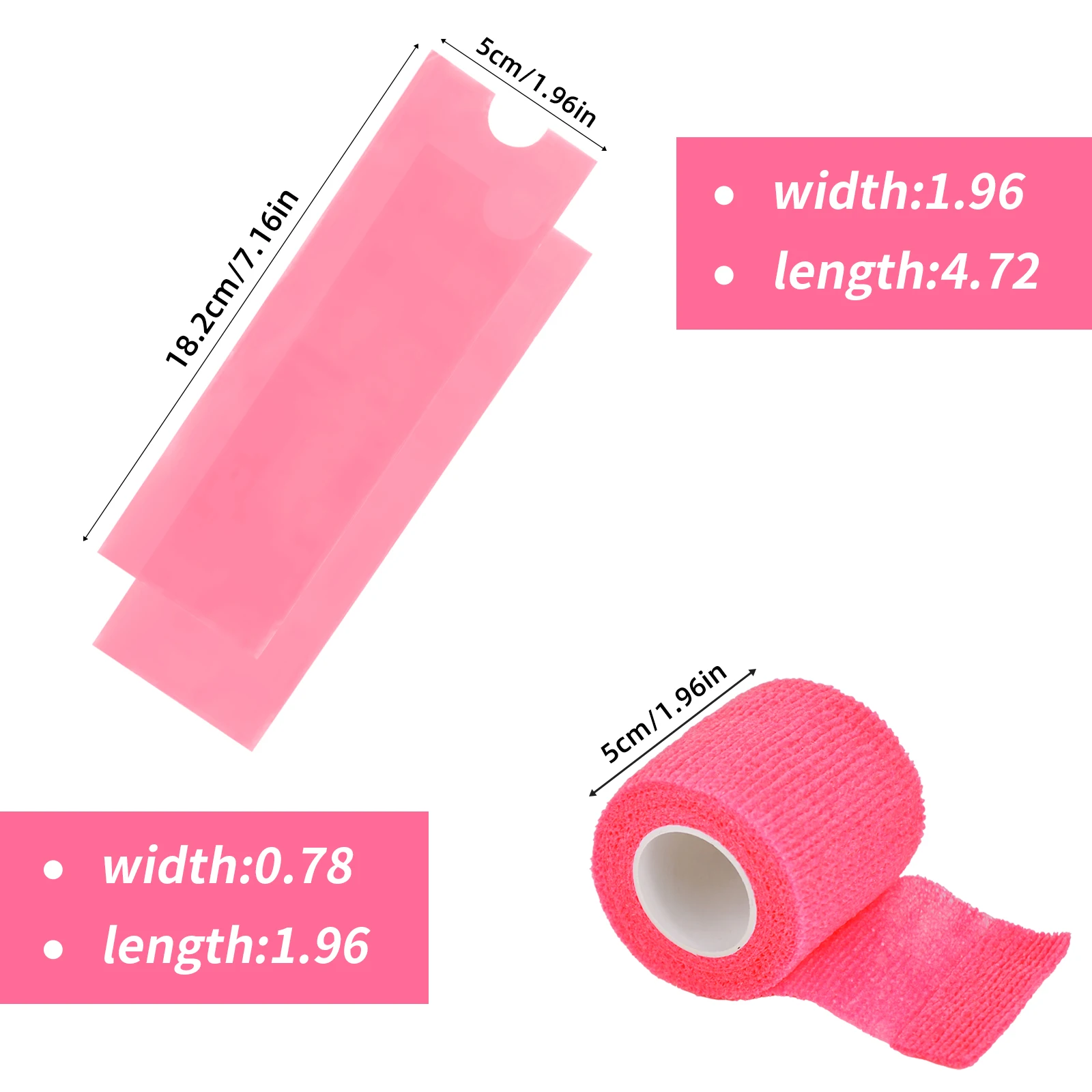 POSEIDON Tattoo Pencil Sleeve Bag Covers 200Pcs and 3Pcs Pink Bandage Practice Taattoo Sets Microblading Supplie for Artists