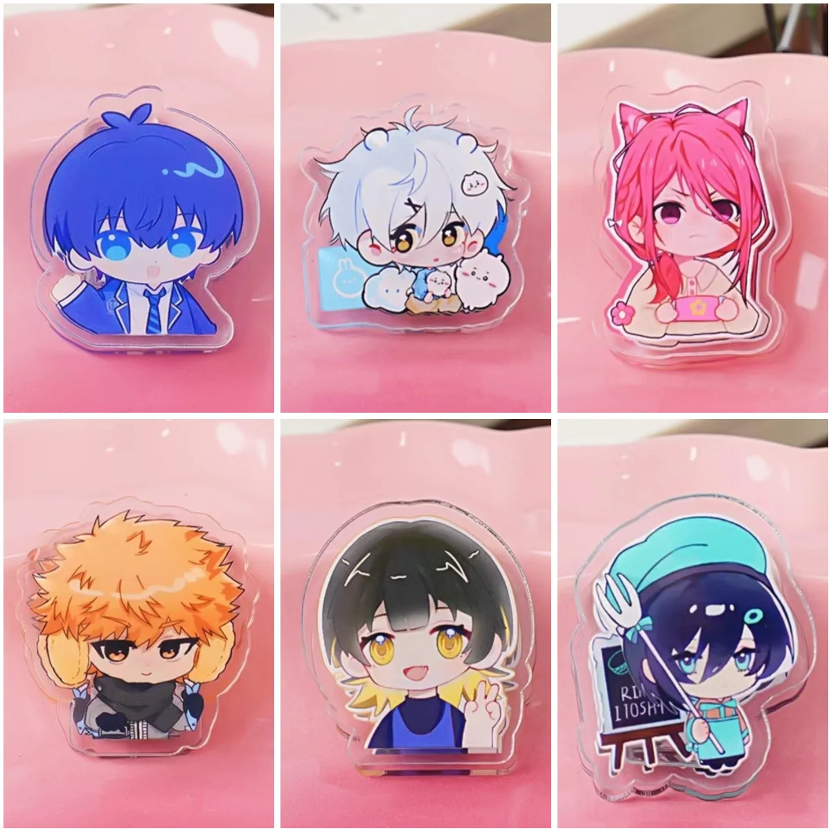 6 styles Anime Kawaii Cartoon Acrylic Paper Clip Decorative Bookmark Binder Clips Children's Day Gift