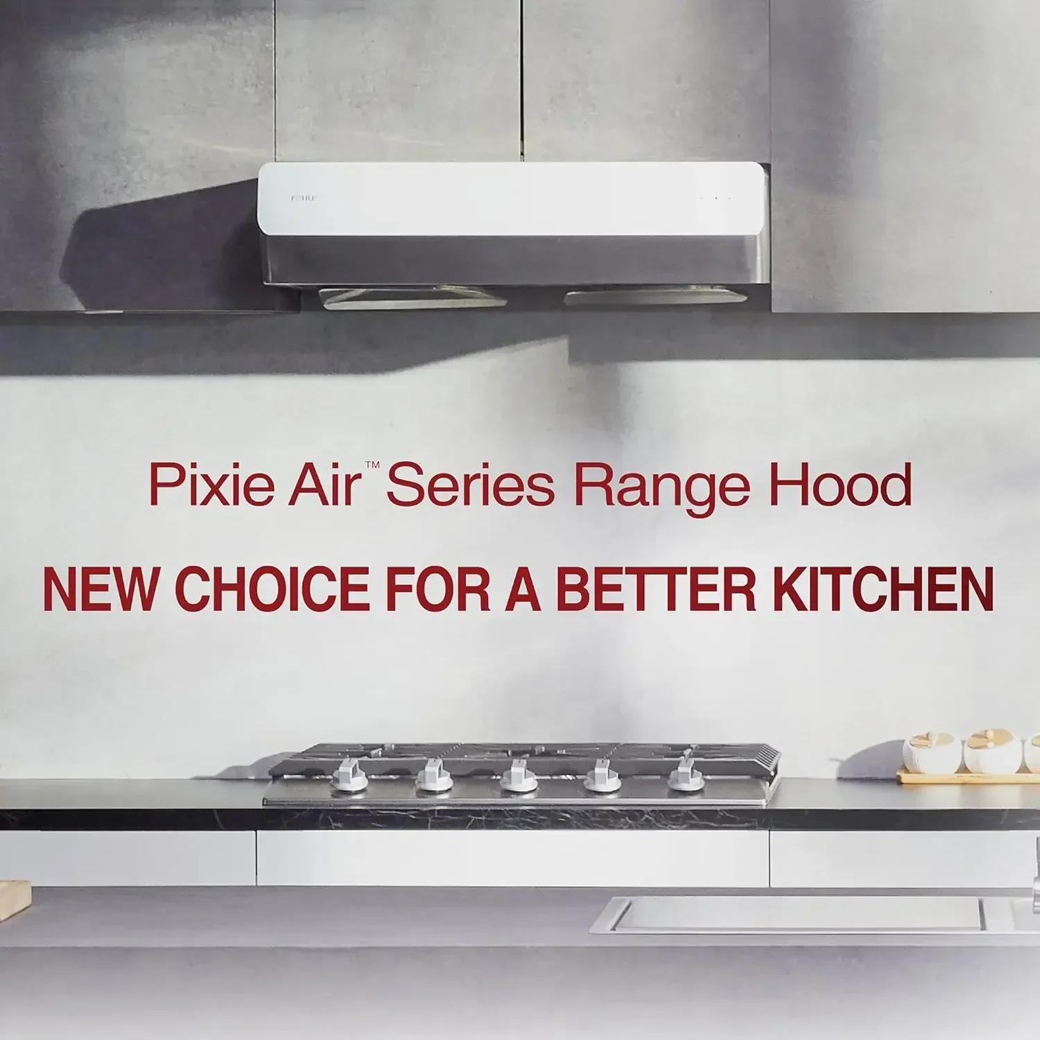 FOTILE Pixie Air UQG3002 30” Stainless Steel Under Cabinet Range Hood, 850 CFMs Kitchen Over Stove Exhaust Vent with LED Lights