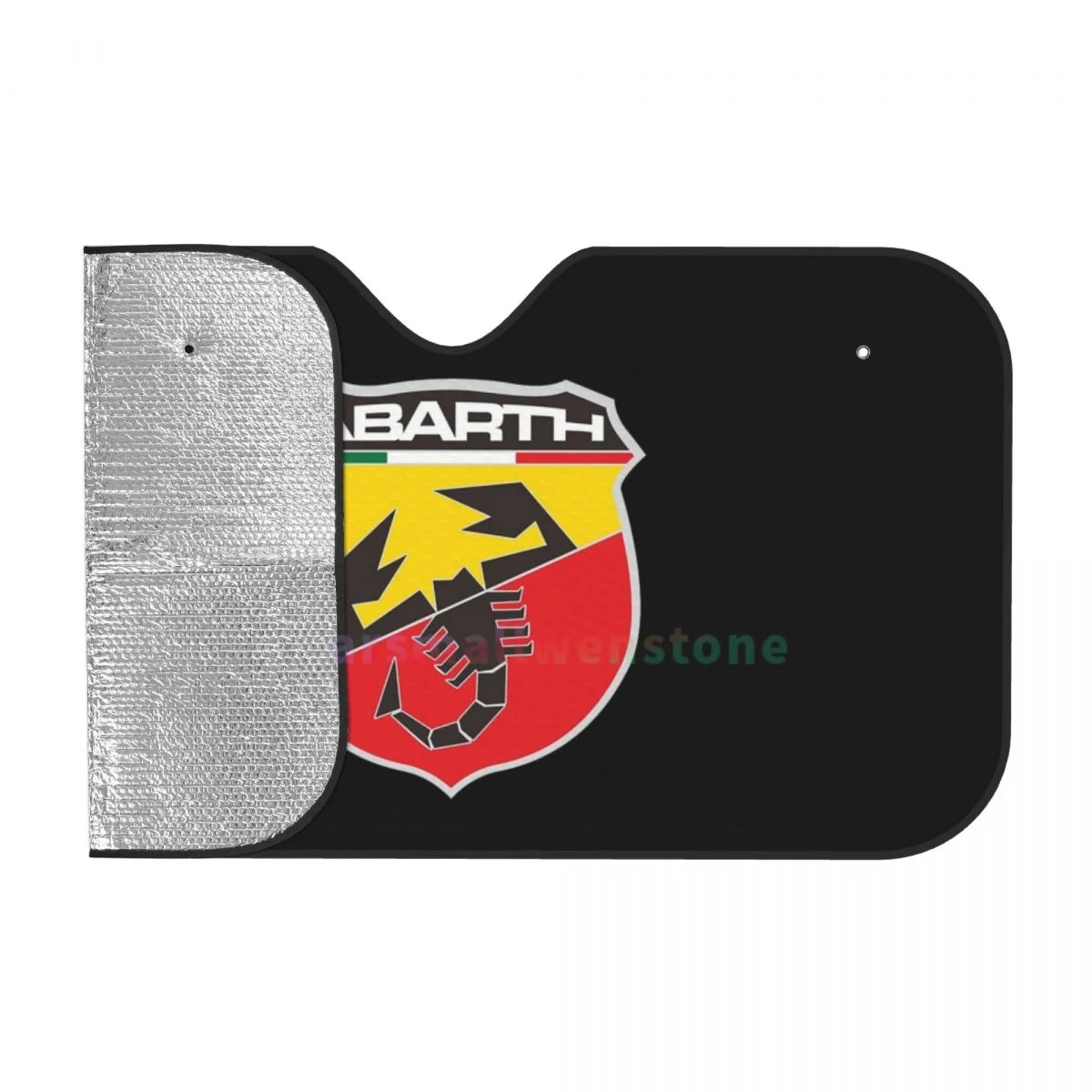 Nyanhif Personalized Abarth Automobile Logo Car Reflective Sun Blocker Fits Small Sedans, Mini SUVs Standard Sunshade Car