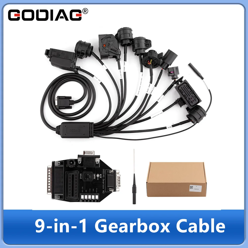 GODIAG Gearbox Kabel 9-in-1 voor V-A-G V30 DQ200 DL501 VL300 VL381 DQ500 DQ250 DQ380 DQ381 DQ400E DL382 Verbindt Gbox Multi Prog