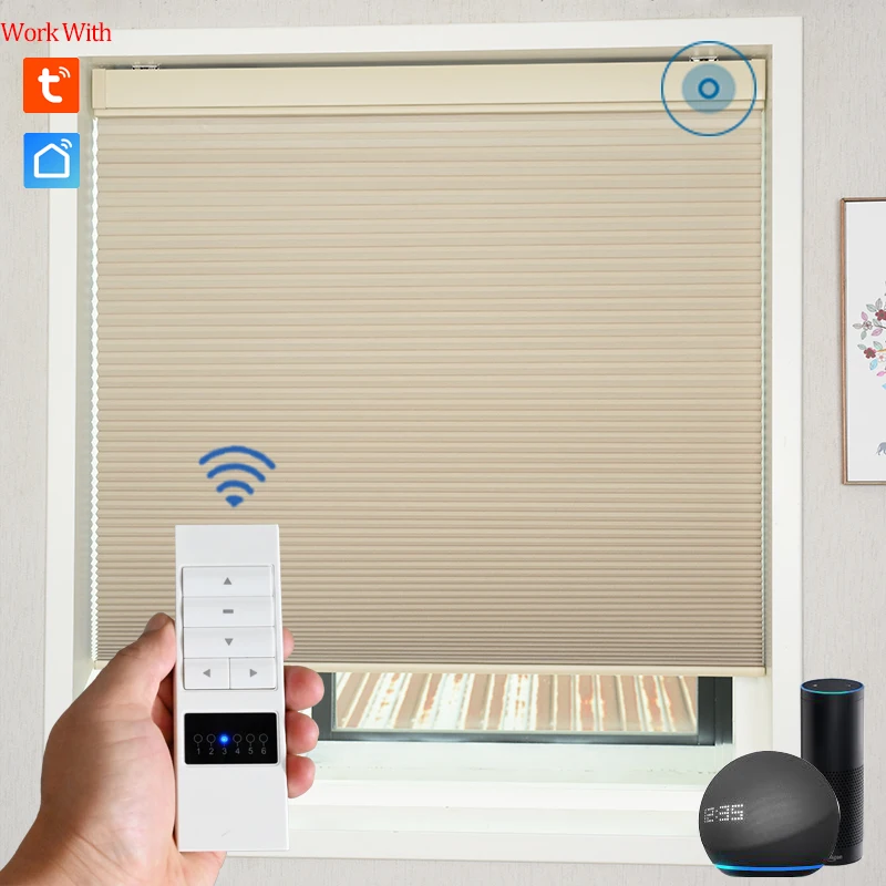 Smartmatters Dag En Nacht Cellulaire Jaloezieën Dubbele Cellen Van Boven Naar Beneden Draadloze Honingraattinten Voor Windows Aangepaste Formaten