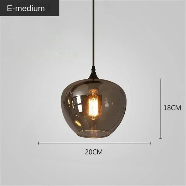 Vintage glazen hanglamp grote eettafel hanglamp voor woonkamer trap bar restaurant retro verlichtingsarmaturen