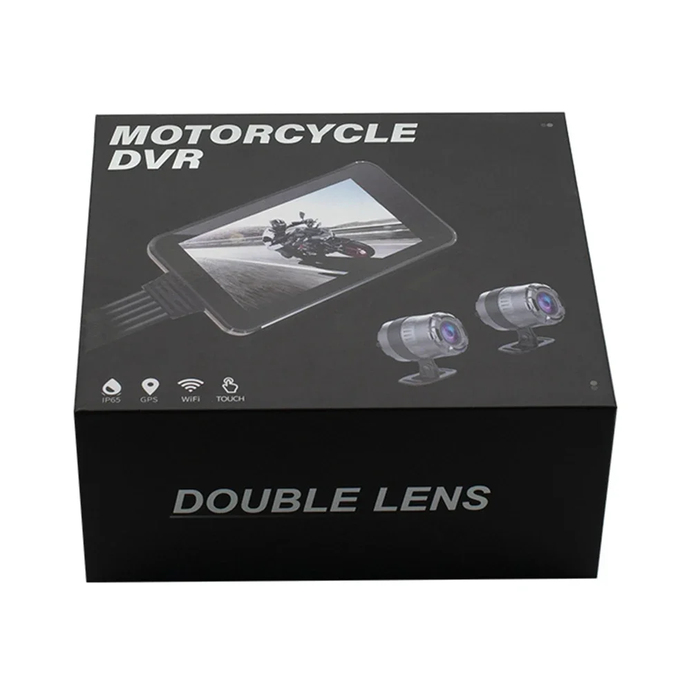 Blackbox Motorcycle DVR Camera Motor Dash Cam Dual Front Rear Recorder Motorcycle Cam Full HD 1080P Sensor Waterproof