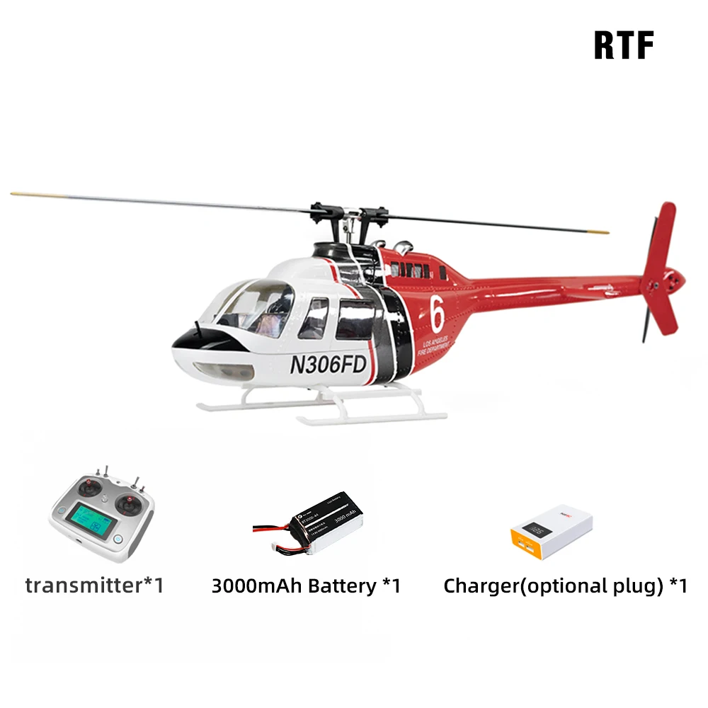 

FLY WING Bell 206 V3 RC Вертолет RTF PNP 6-канальный 1/16 Бесщеточный двигатель Самолет с дистанционным управлением GPS и лезвиями H1 Flight 2/4
