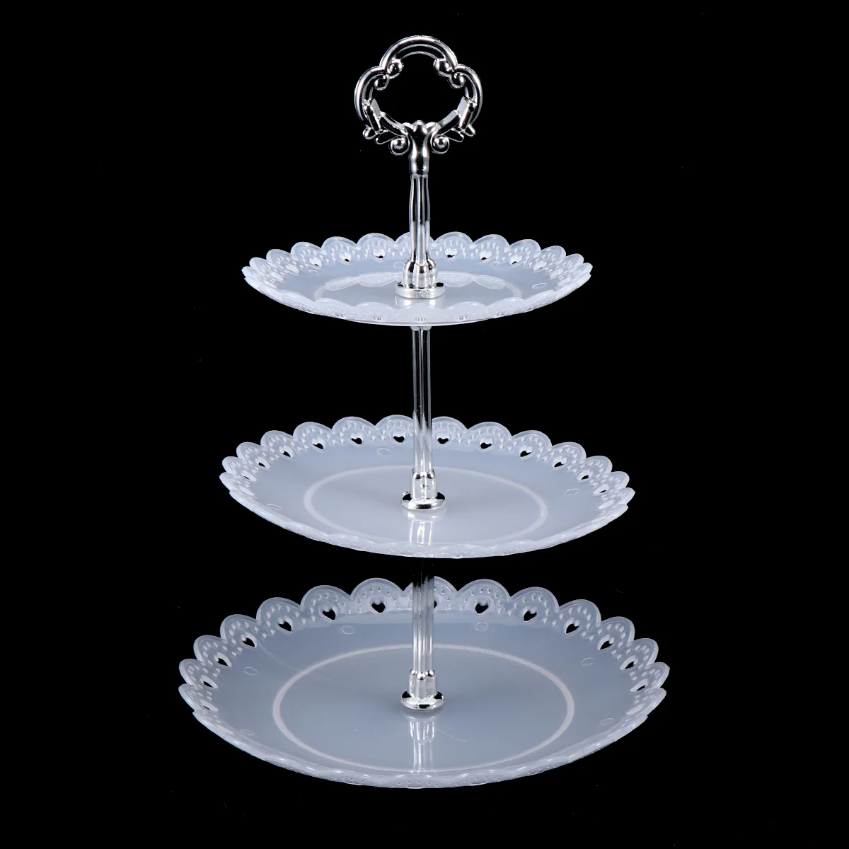 

Cake Stand 3-tires Rack Fruit Plates European Style Dessert Display for Wedding