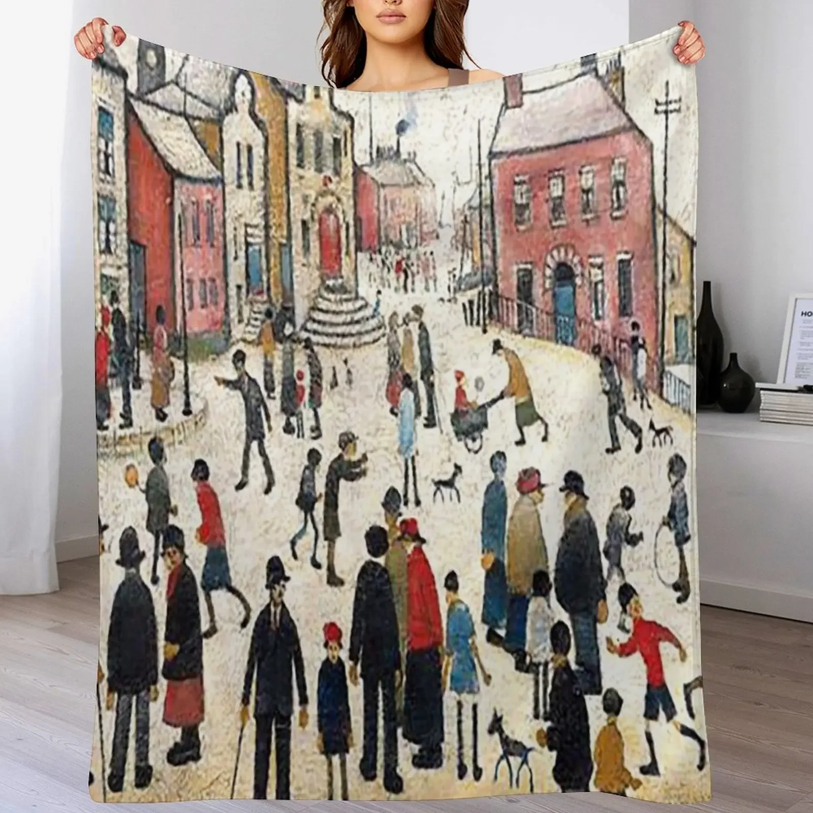 l s lowry 1887 1976 C N 10 Throw Blanket Warm Plush Fuzzy Blanket for Living Room