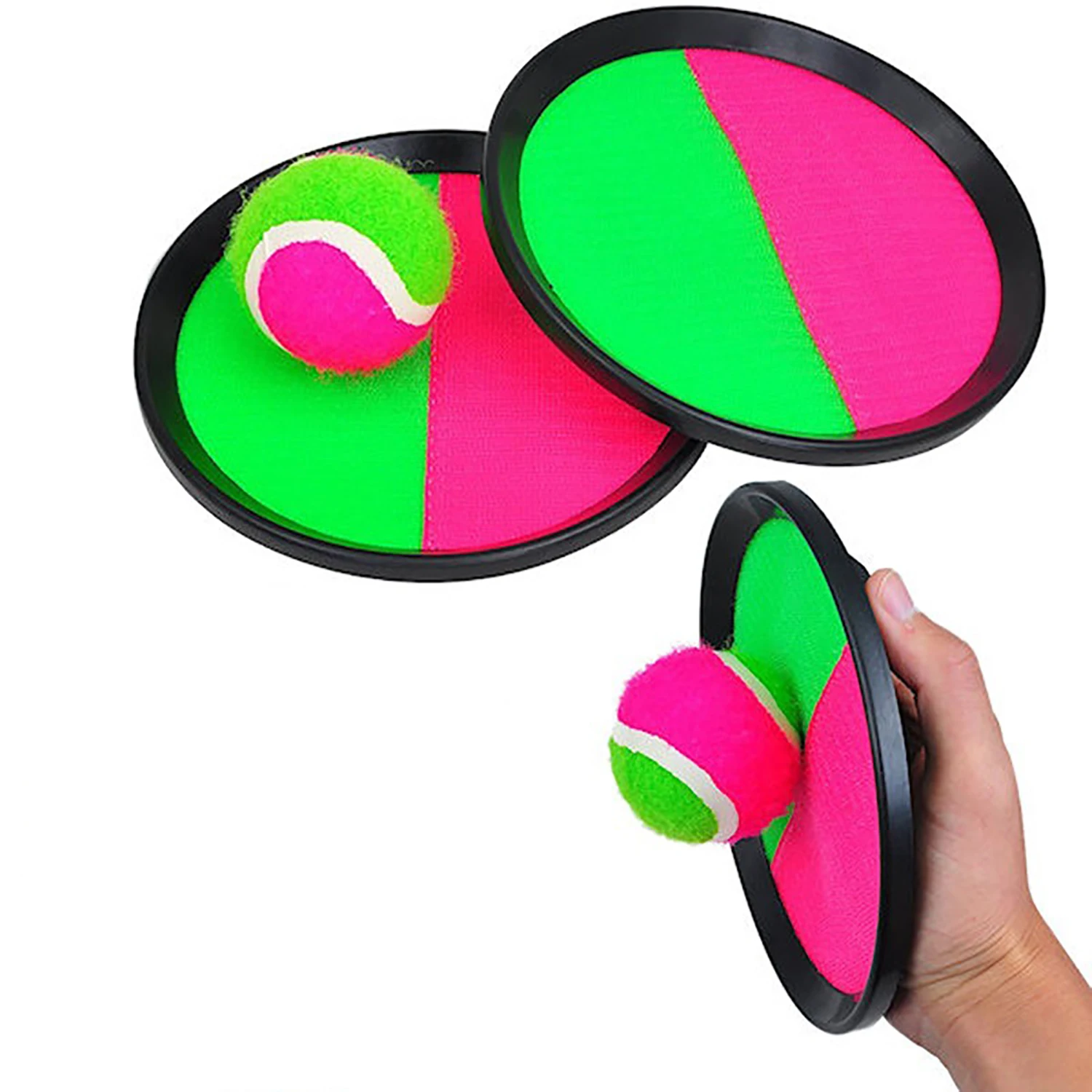 1 Set Kids Sucker Sticky Ball Toy Outdoor Sports Catch Ball Game Set Throw And Catch Parent-Child Interactive Outdoor Toys