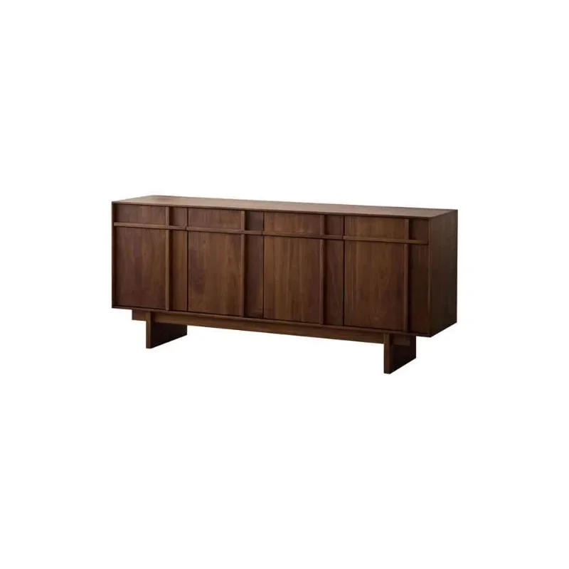 North American black walnut solid wood floor-to-ceiling storage locker, bone line dining side cabinet, modern simple living