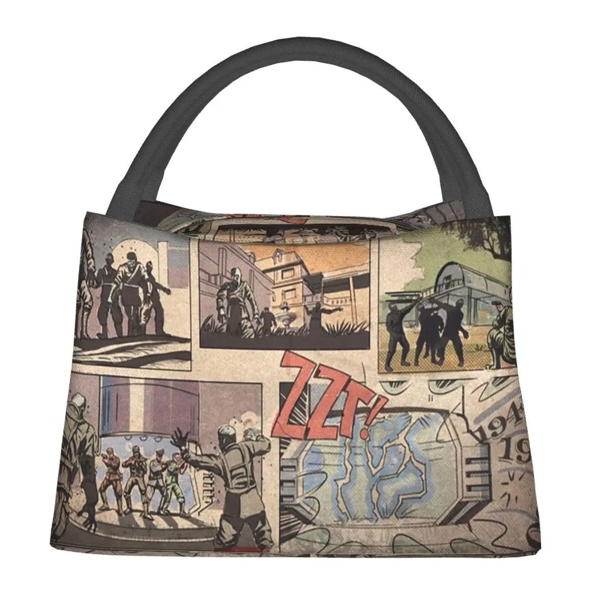 COD Zombies Kino Der Toten Loading Screen Insulated Lunch Bag for Women Kids Portable Food Boxes Thermal Lunch Box Tote
