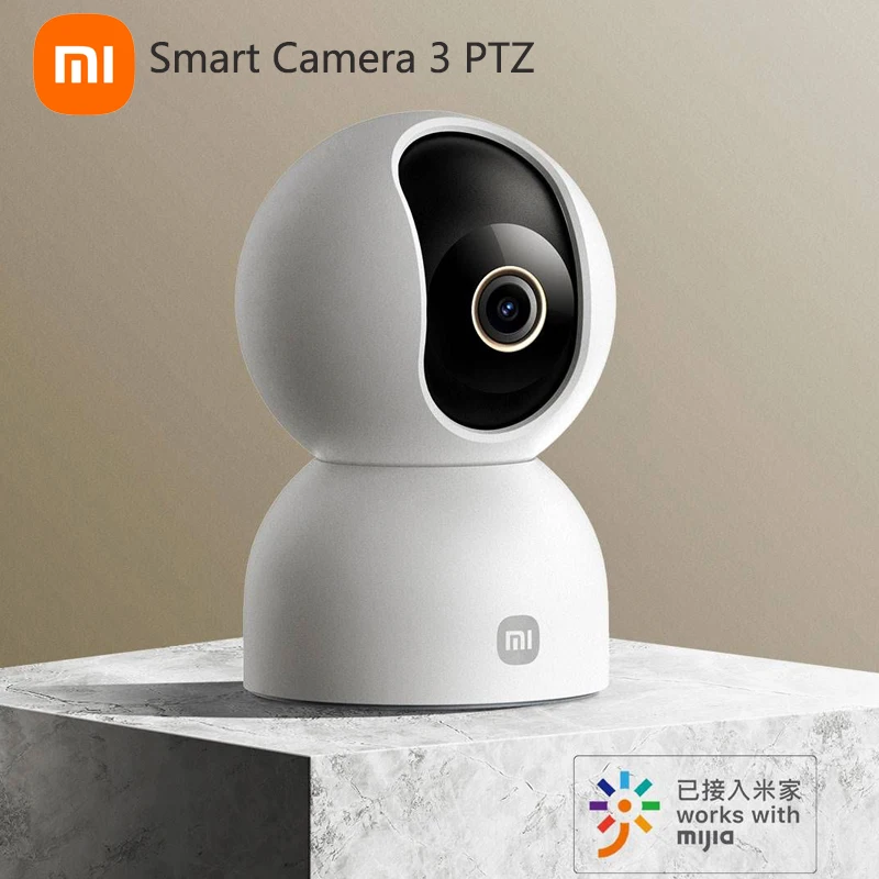 كاميرا Xiaomi الذكية 3 PTZ Edition 5MP 3K Color Night Vision AI كشف الوجه البشري اتجاهين الصوت ثنائي النطاق WiFi CN الإصدار