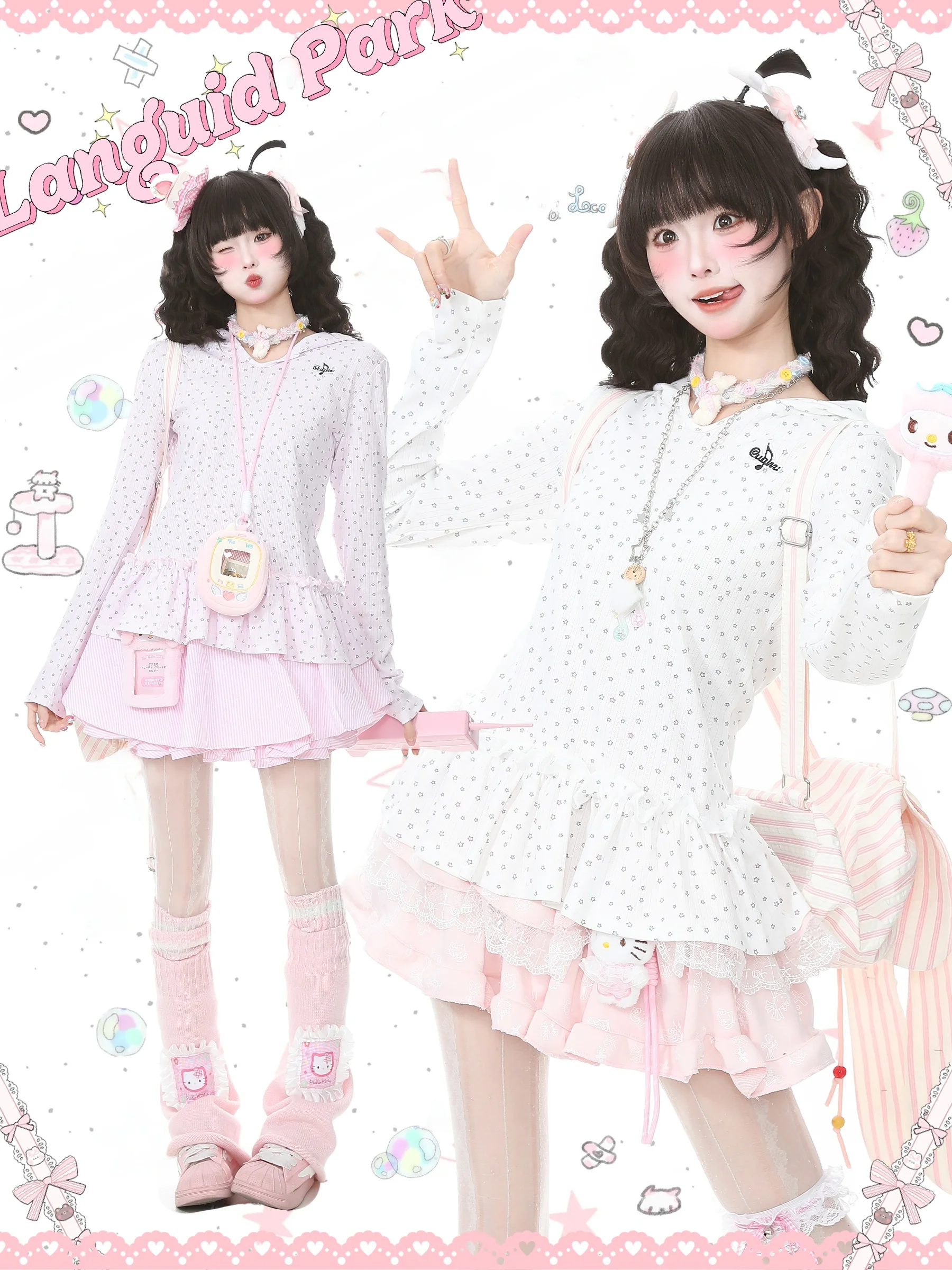 

Женская толстовка Blue Ghost Park Languid Park Star с V-образным вырезом, длинными рукавами и вышивкой, весенняя базовая одежда, внутренний слой, топ