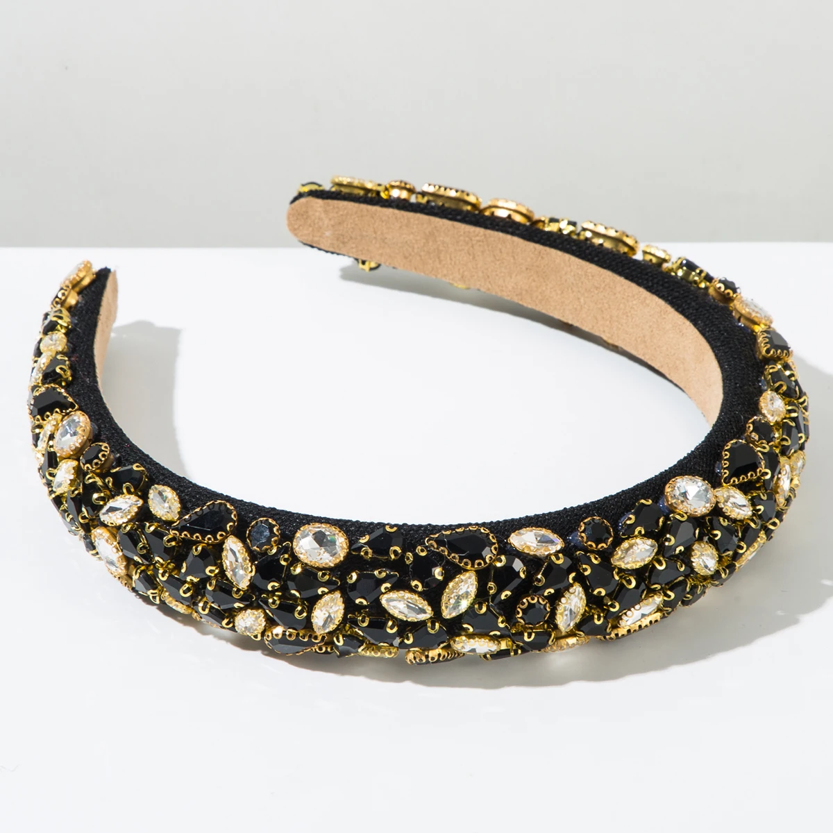 Cross border New Fashionable Baroque Headband Full Diamond Color blocked Heavy Industry Gorgeous Ball Headband for Women