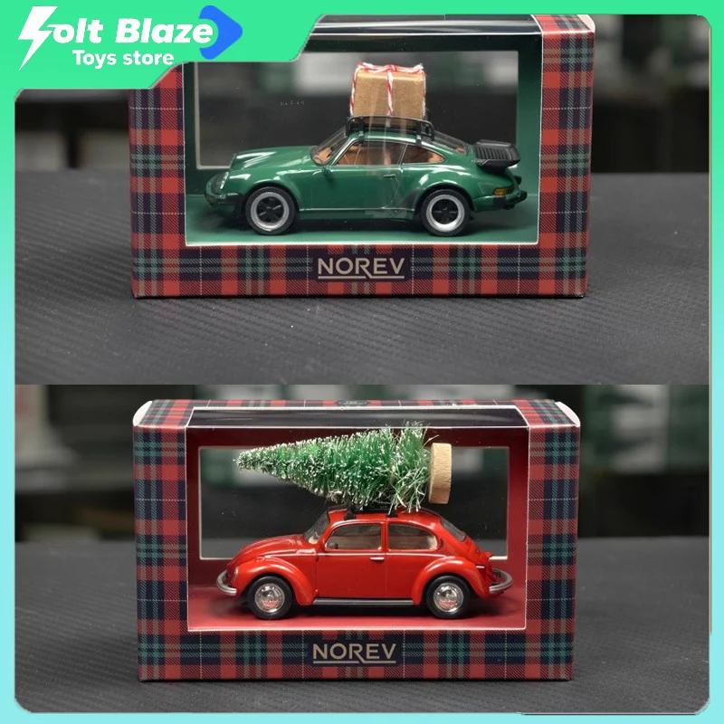 

NOREV 1/43 Volkswagen Beetle & Porsche 911 Turbo Christmas Edition Литые под давлением модели автомобилей Коллекция модели автомобилей игрушки для мальчиков подарок