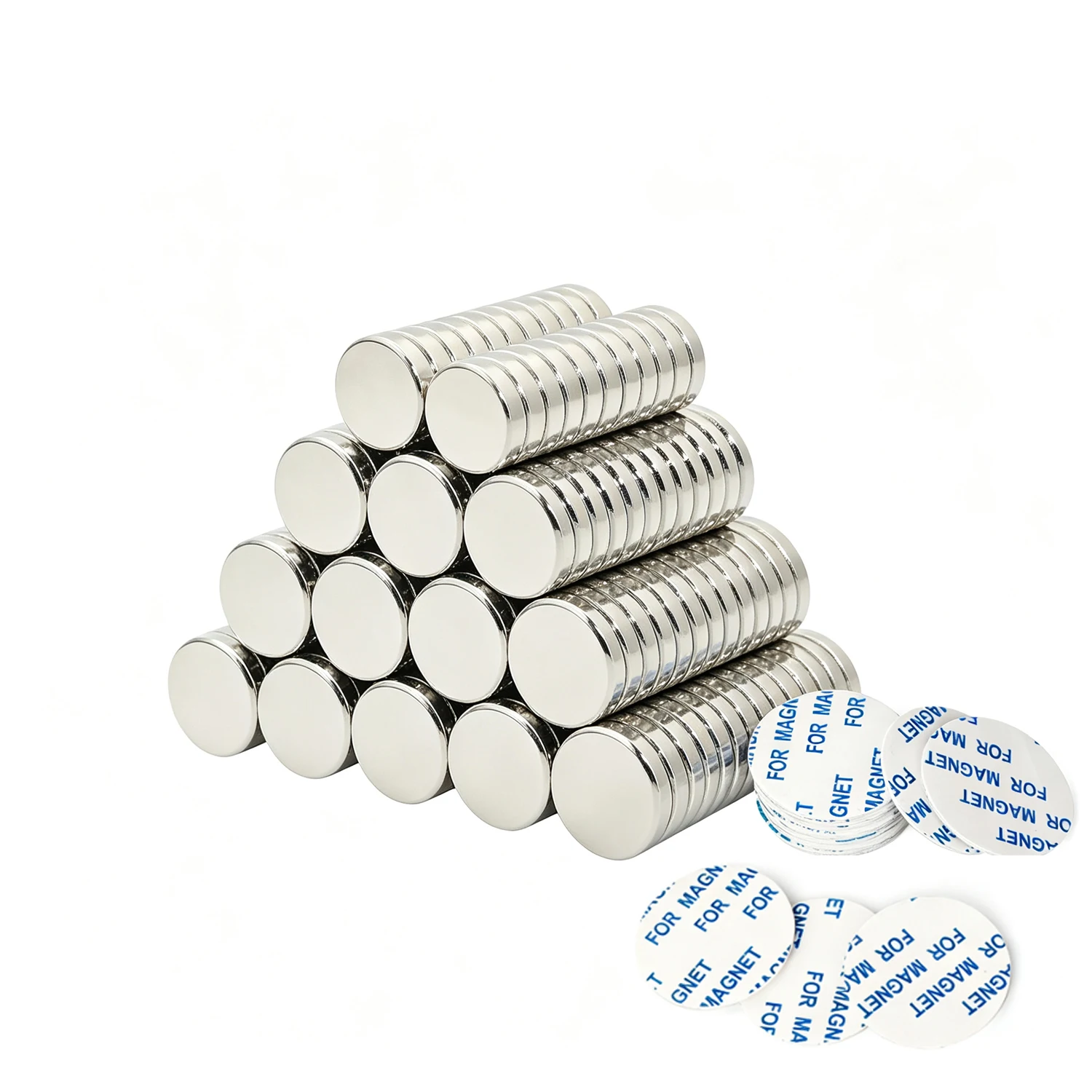 Powerful Magnet Round Neodymium Magnets with Double-Sided Adhesive Magnetic for Office Kitchen Fixation Multi-purpose DIY Craft