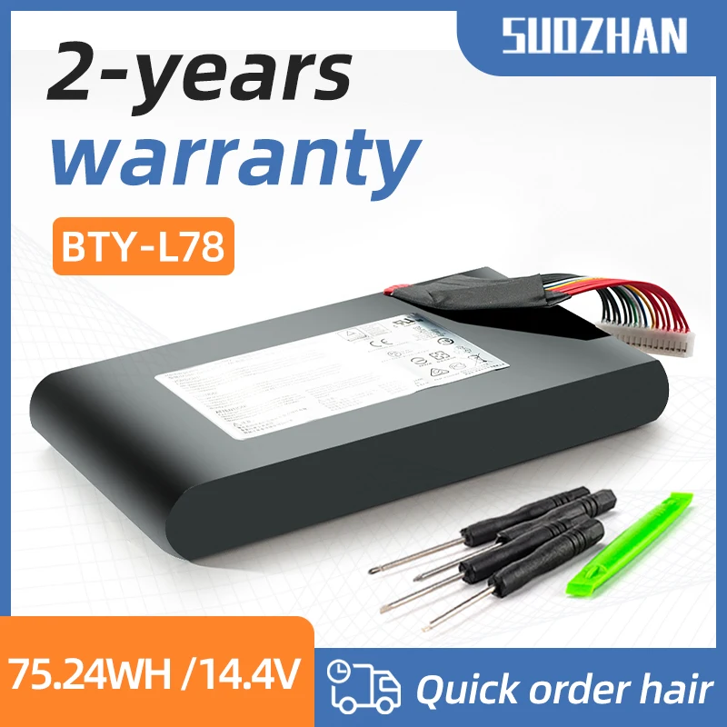 SUOZHAN BTY-L78 Laptop Battery For MSI GT62 GT62VR GT80 GT80S GT73 GT73VR GT83 GT83VR GT75 GT75VR MS-1812 MS-1814