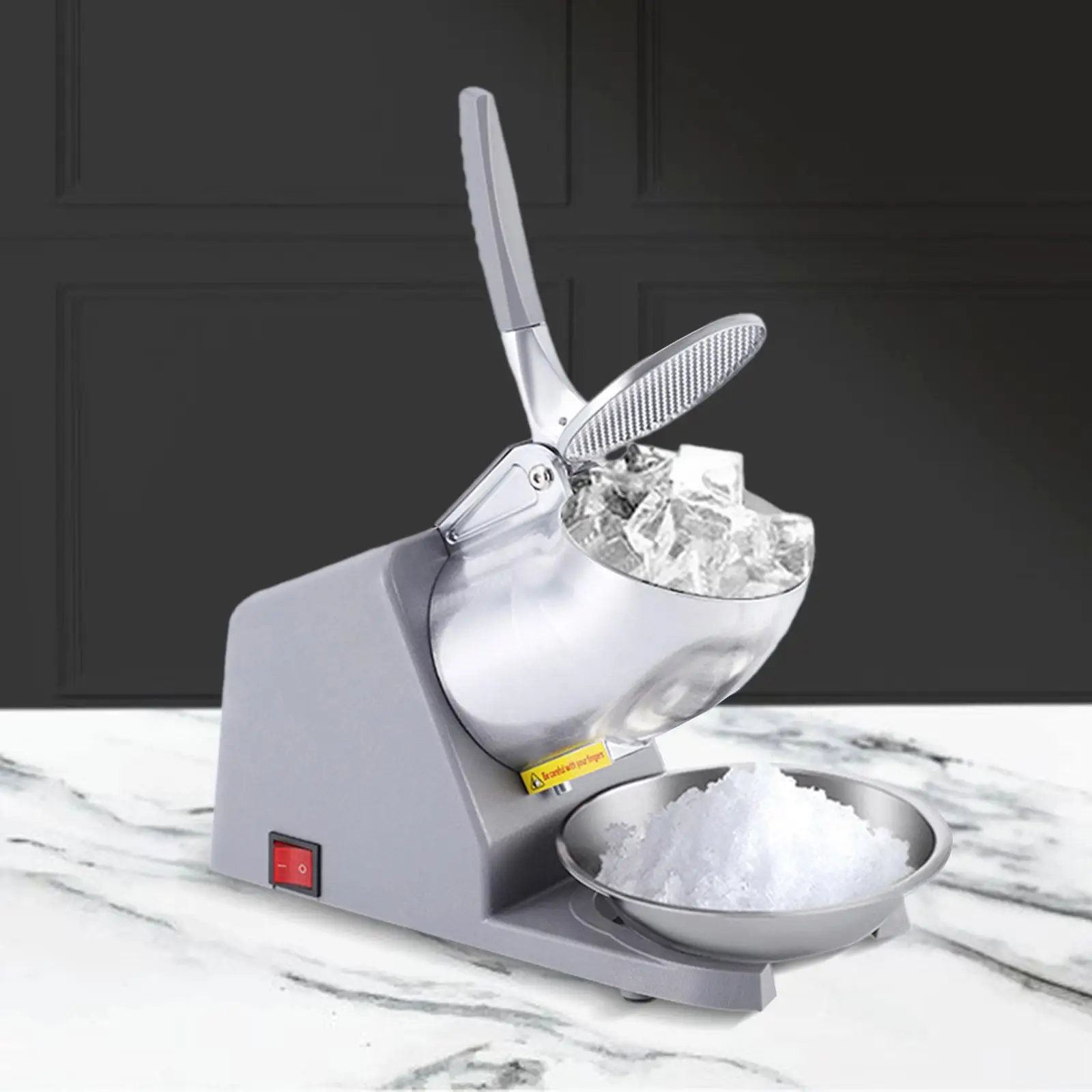 Ice Snow Cone Maker Antisplash Stainless Steel Food-grade Snow Cone Machine Snow Cone Maker Machine Sturdy Electric Ice Crusher