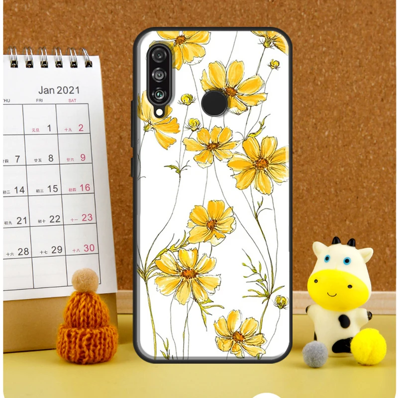 Yellow Cosmos Flowers Lavender Phone Case For Huawei Nova 11 Pro 9 10 SE 3i 7i 11i 5T Y60 Y61 Y70 Y90 Y91 P20 P40 P30 Lite