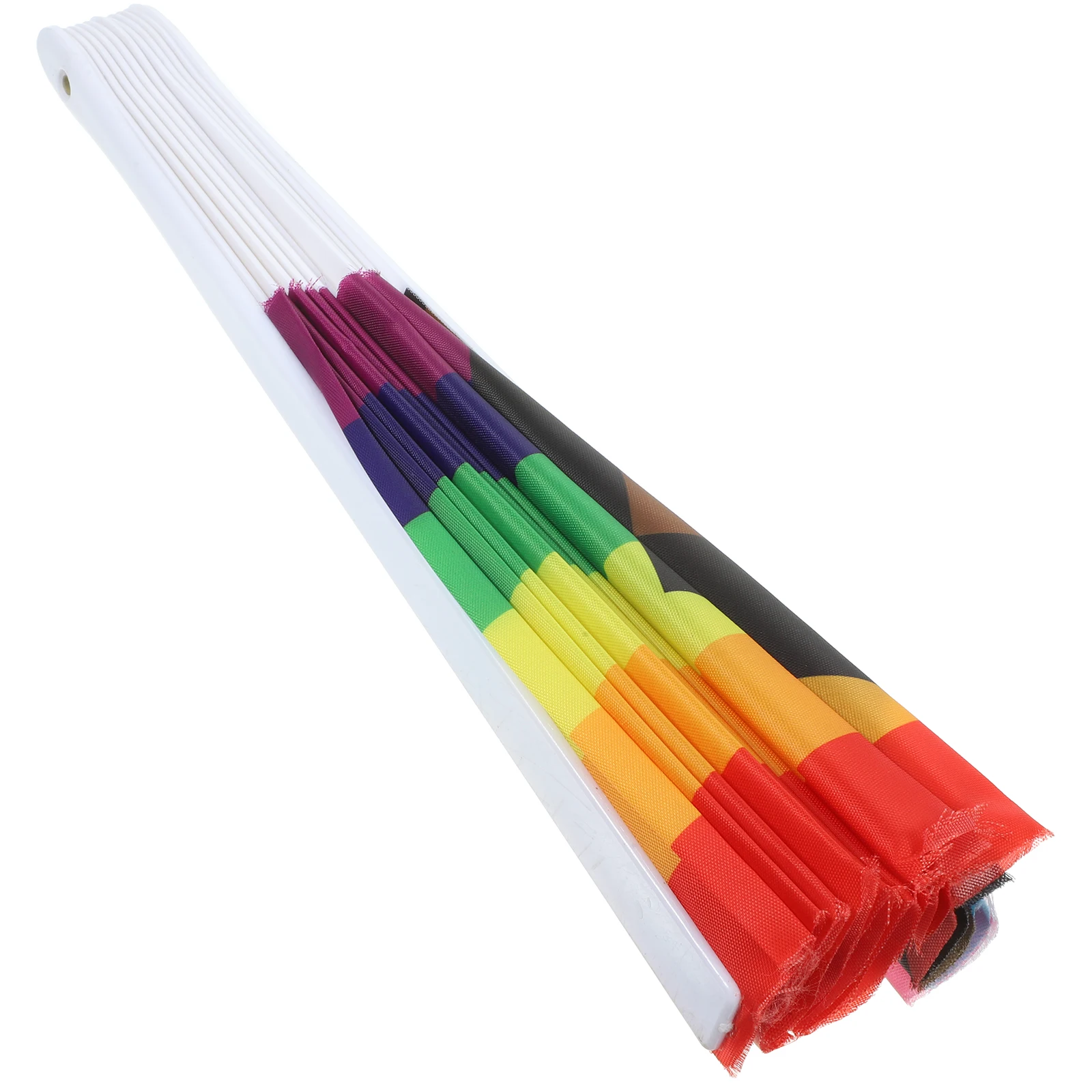 

Rainbow Fan Handheld Portable Performance Props Wedding Fans Foldable Plastic Folding Folded Girl