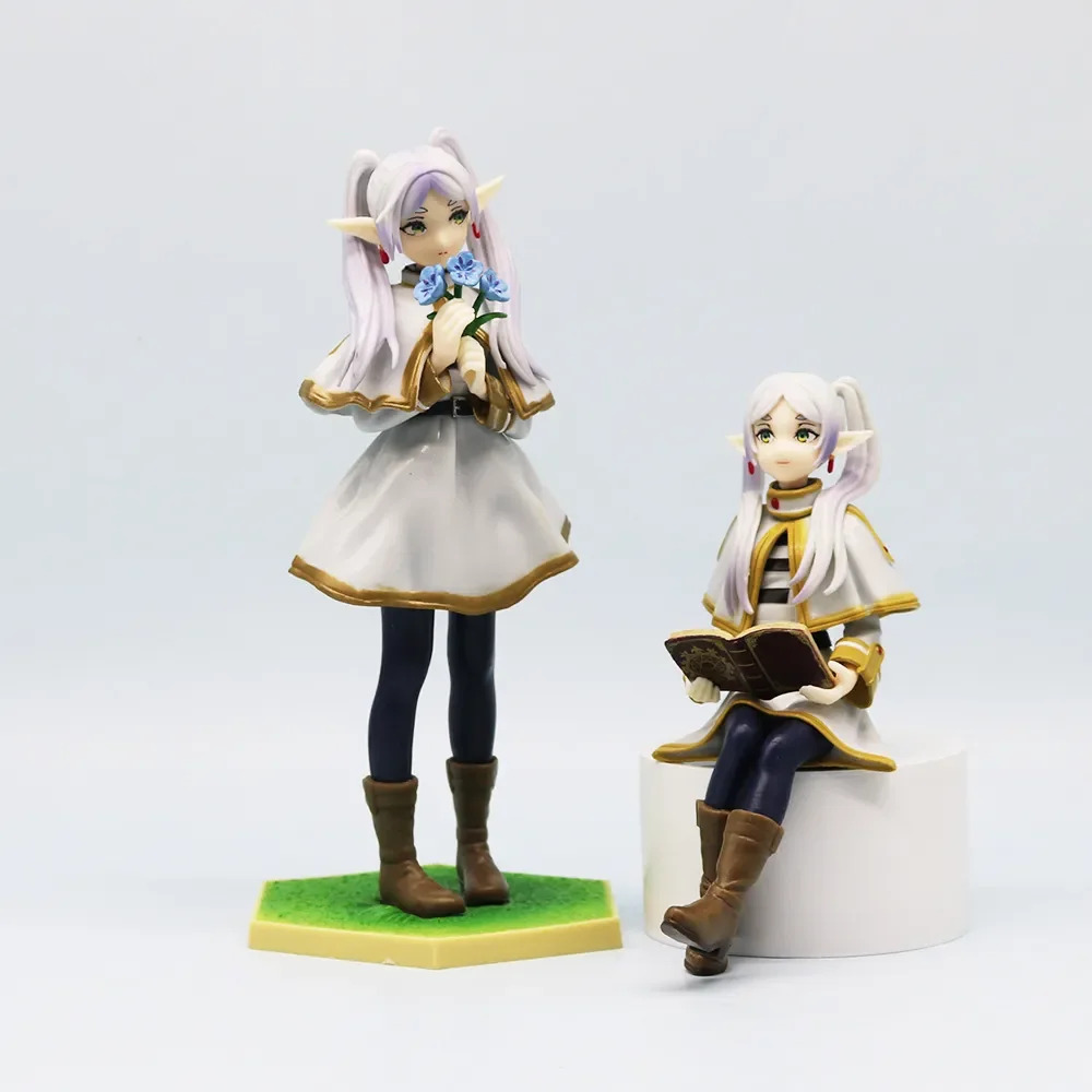 19cm Holding Flower Sousou No Frieren Anime Figure Frieren Beyond Journeys End Collectible PVC Statue Home Decor Model Toy Gift