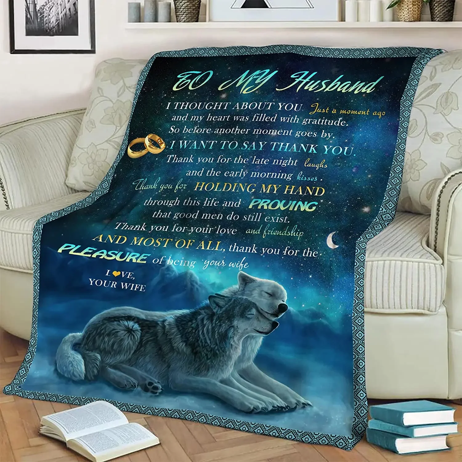 

Gift to My Husband Blankets from Wife Ultra-Soft Micro Fleece Throws Blanket for Husband Birthdays Anniversary Wedding Gifts