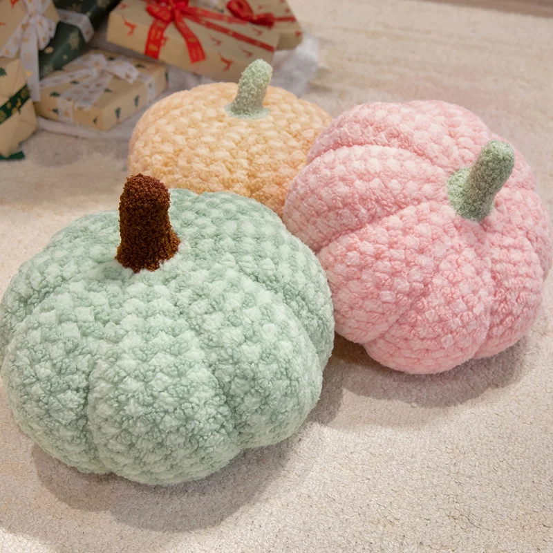 

New 20-35cm Cute Simulation Nordic Halloween Pumpkin Plush Toys Lovely Soft Plant Stuffed Doll Holidays Props Decor Throw Pillow