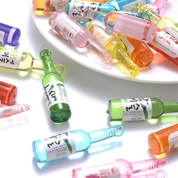 10 Pcs Transparent Soda Bottle Resin Charms Beverages Drink Bottle Shape Glass Pendants for Jewelry Making Diy Accessories