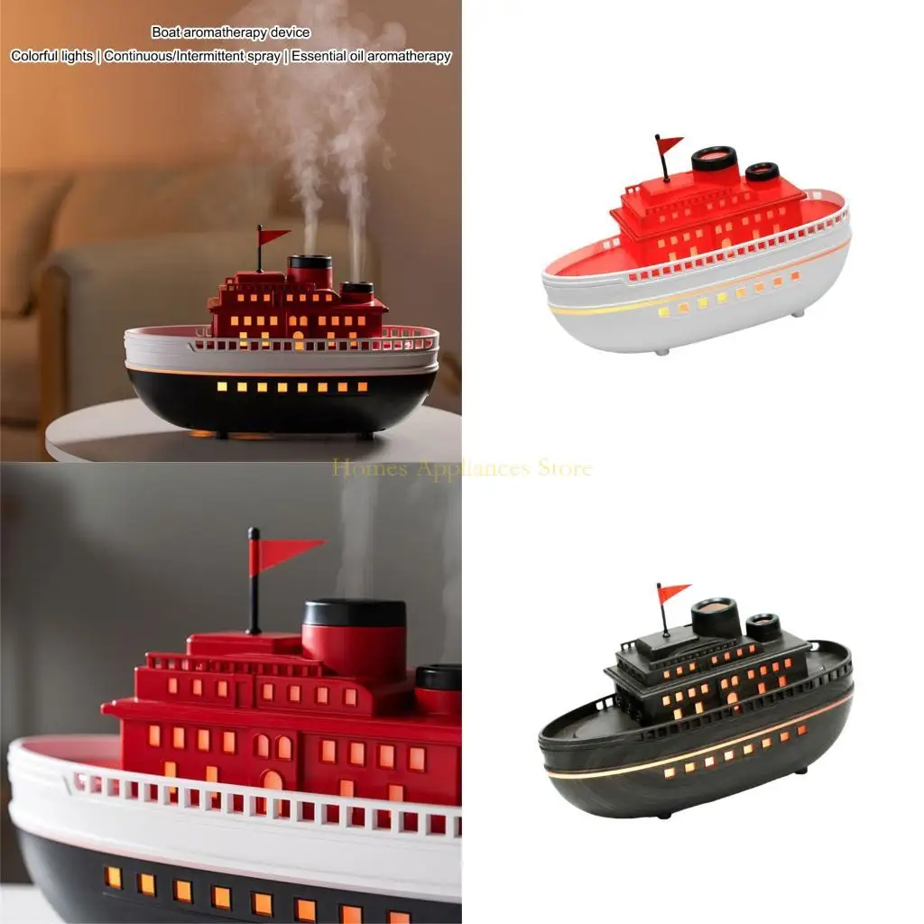 D0AB Ship  Air Moisturizer Double Nozzle Dispenser With 7 Color Light Oil Diffuer