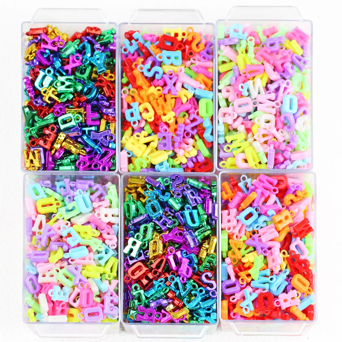 100pcs Acrylic Alphabet Letter Pendants Single Side Hole Charms Loose Beads For DIY Bracelet Necklace Handmade Jewelry Marking view 6