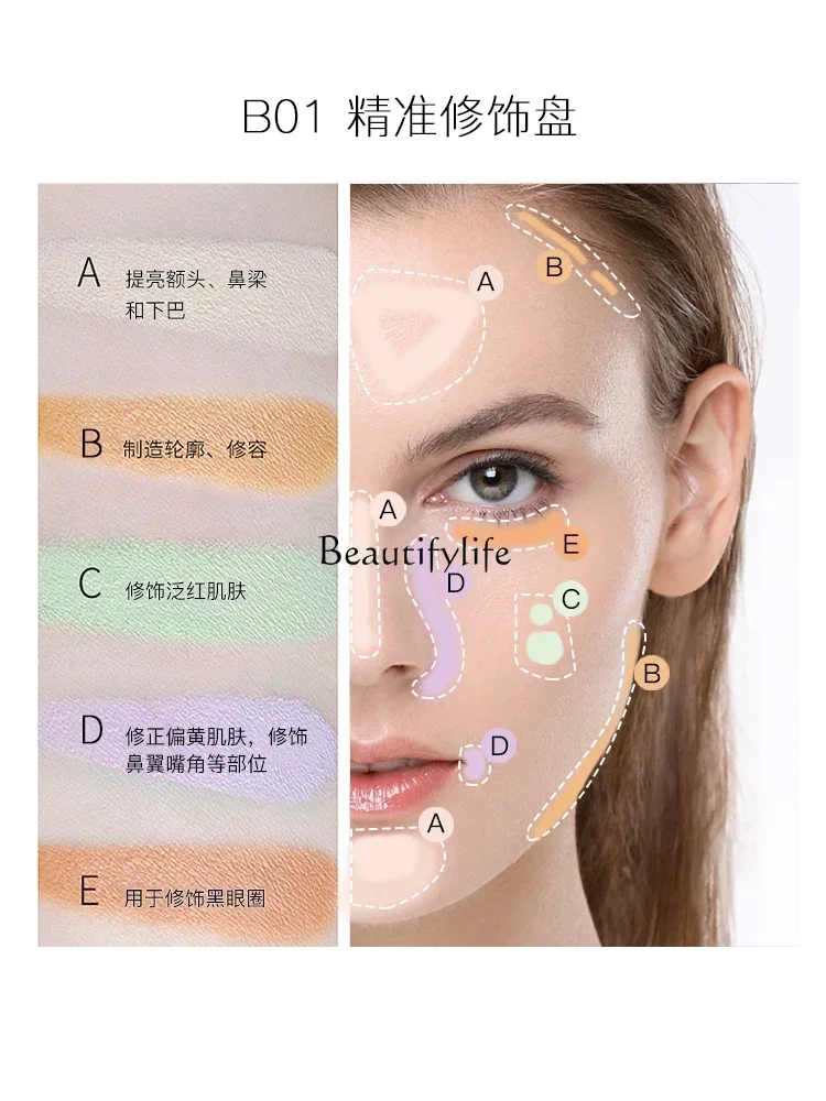 Makeup Five Colors Concealer Cover Acne Marks, Eye Bags, Dark Circles 1.5G * 5