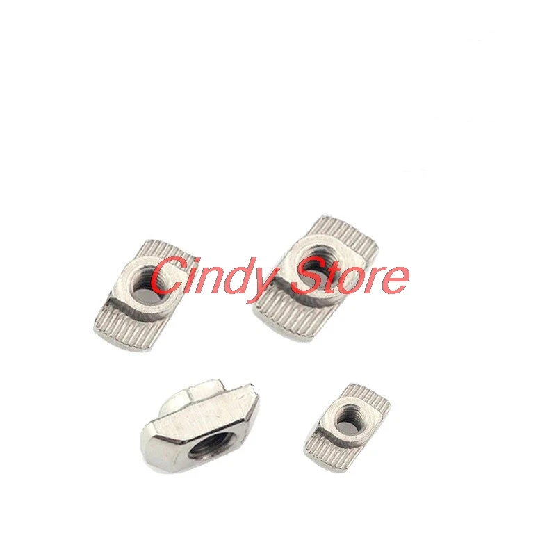 10pcs/20pcs/50pcs/100pcs M3/M4/M5 T Hammer Nuts Drop In T-Nut for 2020 Series Aluminum Extrusion Profile