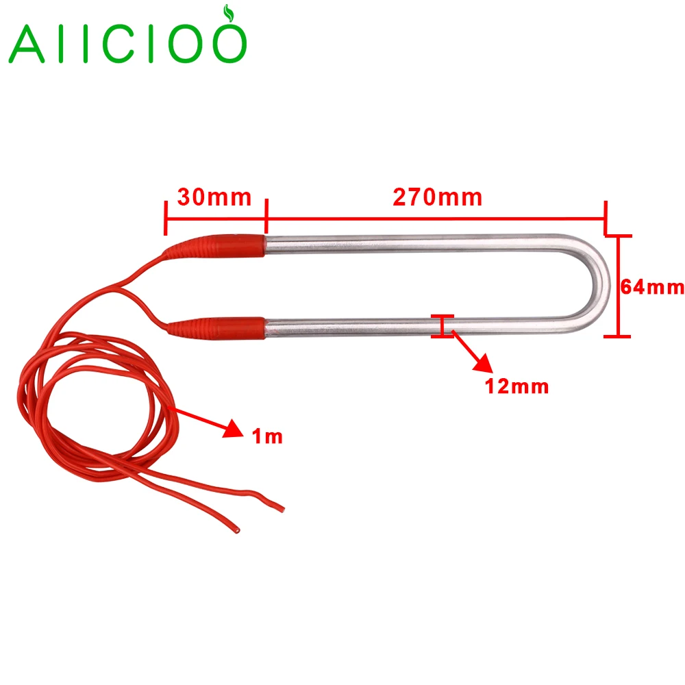 DC U Type Immersed Heater Resistance for Water Heat 24v SUS304 Electirc Tubular Heating Element with 1m Wire 200w 300w 400w 500w