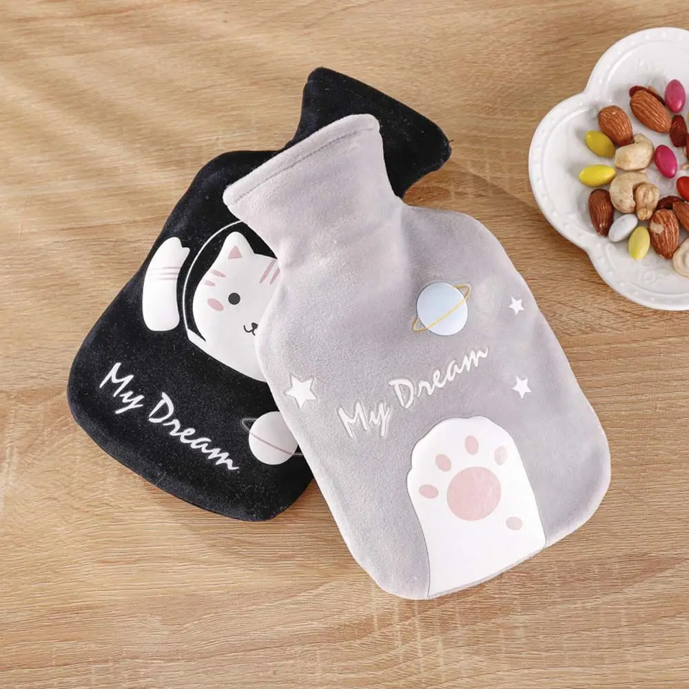 Rubber Soft With Fleece Cover Keeping Warm Heat Preservation Portable Hand Warmer Water Injection Bag Heat Bag Hot Water Bottle