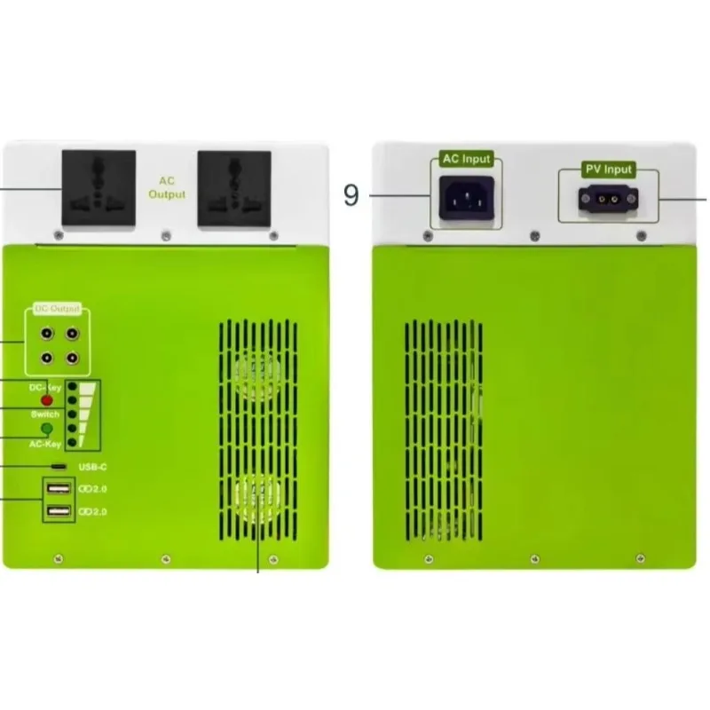 2000WH Off-Grid Solar Power Station, 314Ah Large LiFePO4 Battery, Portable Inverter Power System for Home Outdoor Camping