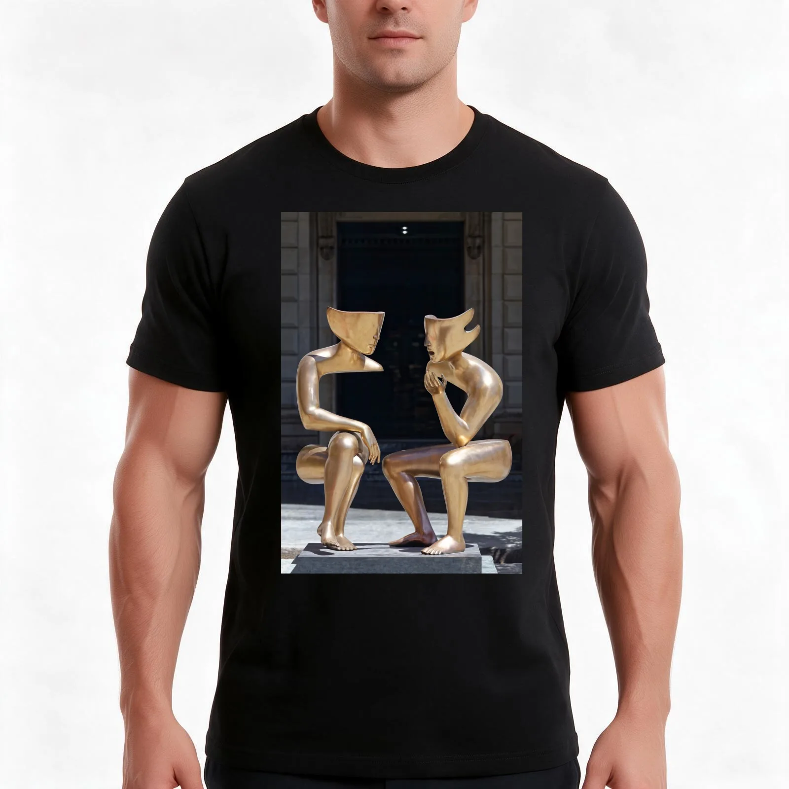 The Conversation T-Shirt Summer Casual Cotton Tee Oversized Streetwear Tops Vintage Graphic Print Loose Fit Short Sleeve