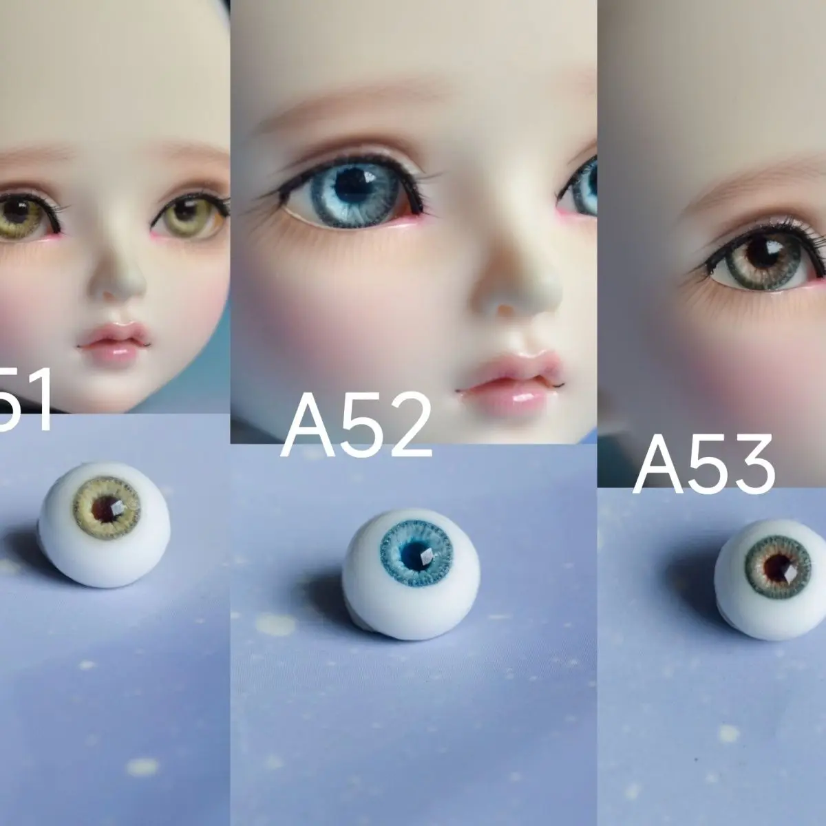 12/14/16/18mm Doll's Eyes for 1/3 1/4 1/6 Bjd Doll Hemisphere Plaster Eyeball Handmade Diy Girl Toys Dress Up Doll Accessories