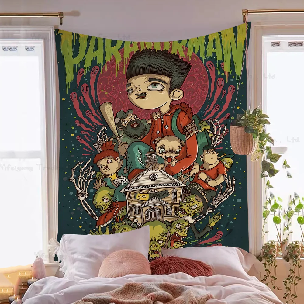 Horror Cartoon Movie Paranorman Hanging Bohemian Tapestry Hanging Tarot Hippie Wall Rugs Dorm Japanese Tapestry