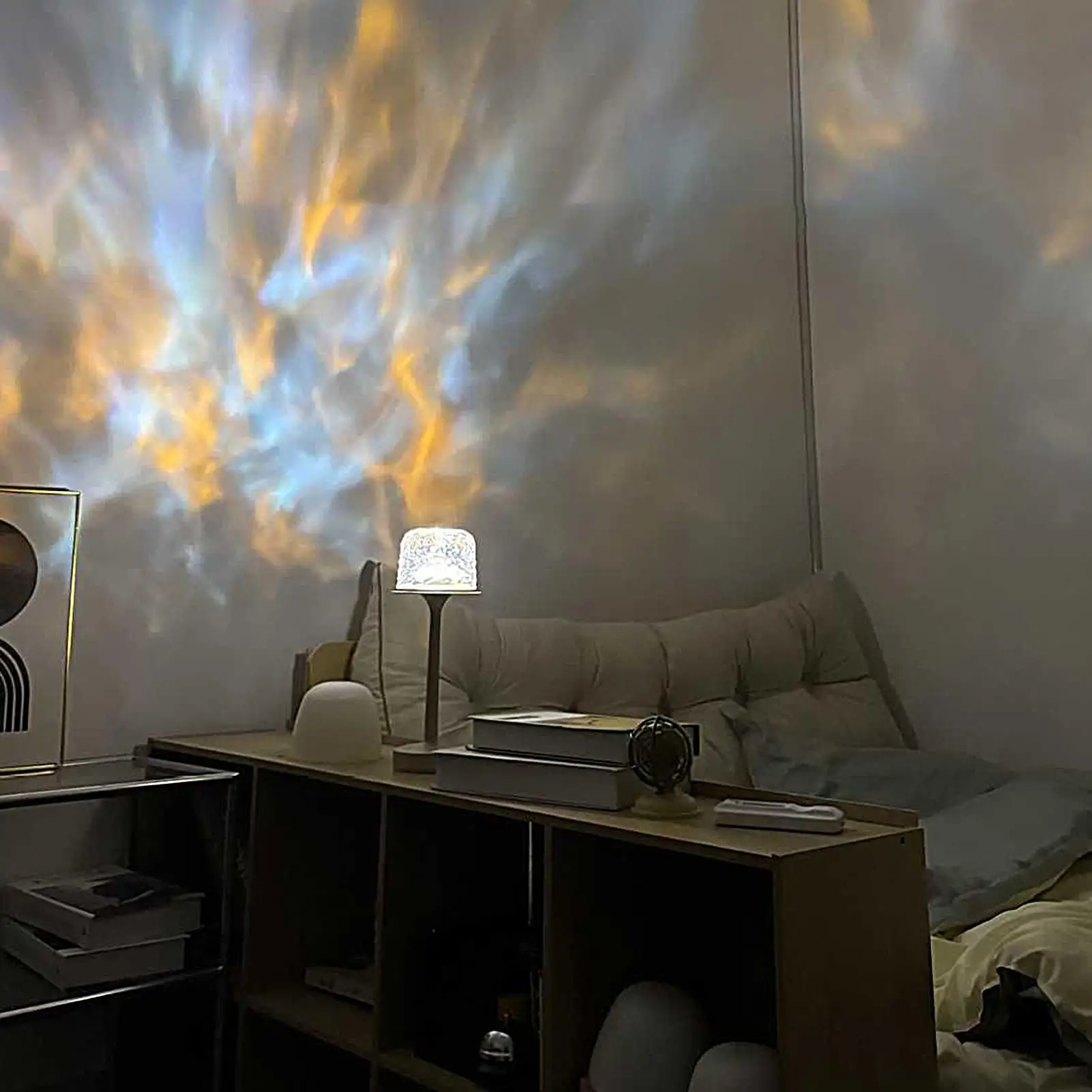 

LED Projector Lights For Bedroom 16 Colors Nightstand Lamp 2 Modes Atmosphere Night Light With Remote For Meditation Game