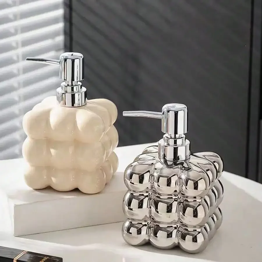 Dozownik mydła w płynie 300 ml Oddzielna butelka Akcesoria łazienkowe Ceramiczna butelka z dozownikiem szamponu do mycia ciała