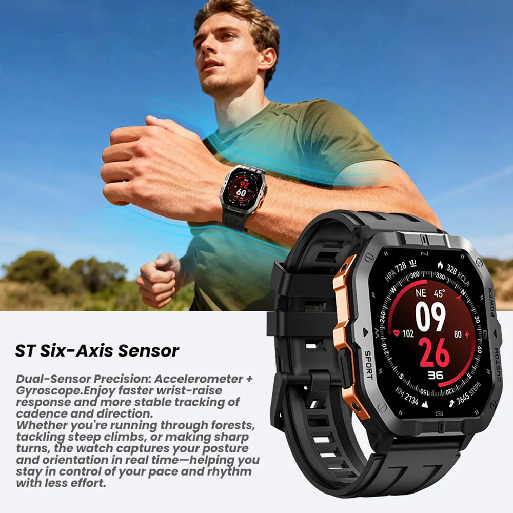 C32 Pro Professional GPS Sport Smart Watch  6-Axis Sensor Fitness 2.02