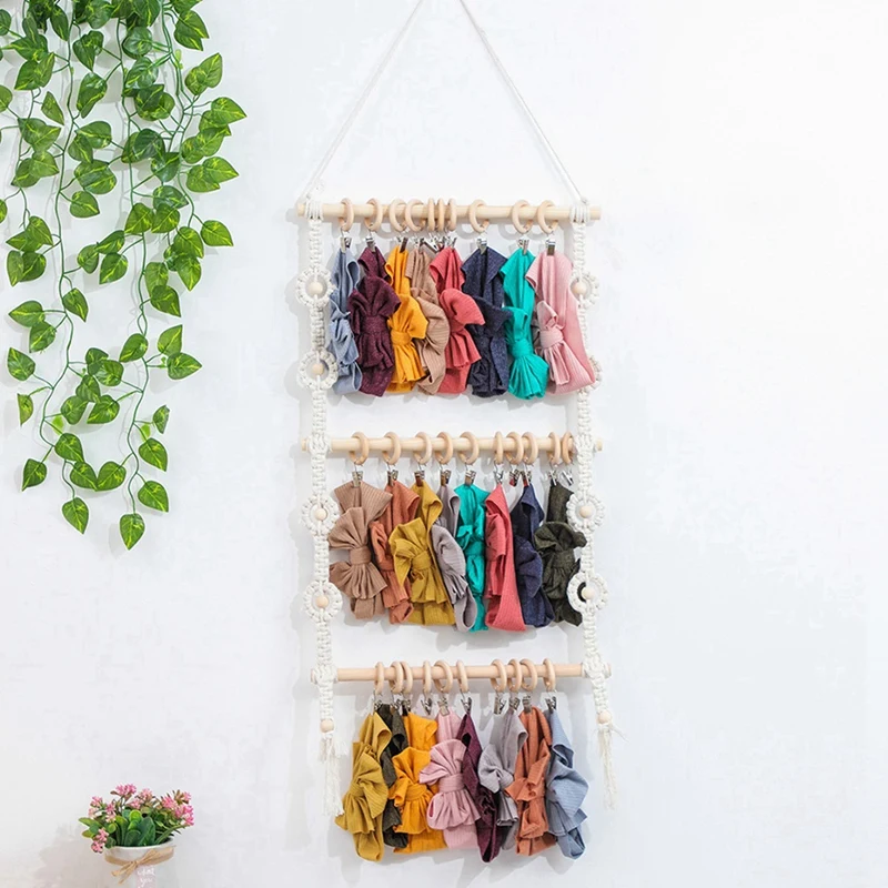 Headband Holder Hair Bows Organizer for Hair Accessories Organizer Headband Wall Hanging Decor for , Baby-A14I