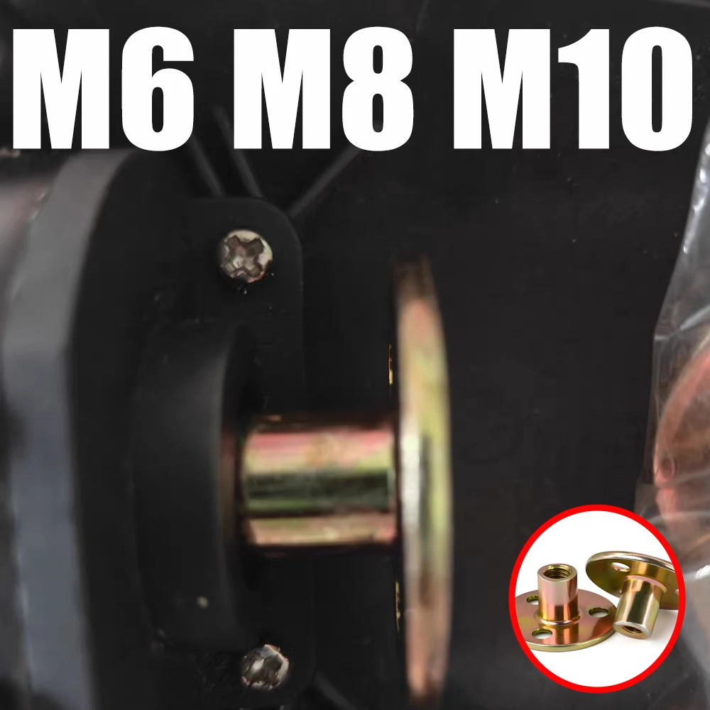 Three-hole Flange M6 M8 M10 Iron Plate Nut T Nuts Coupling Thread Furniture Fastener Lock Sofa Furniture Accessory Fastener