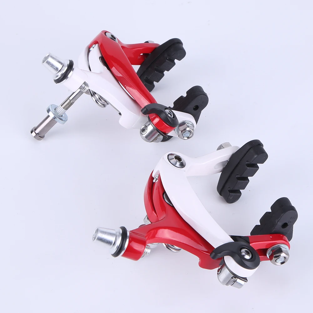 Aluminum Alloy Front and Rear C Caliper Brake Bike Brake Lever Bike Brake Set for Fixed Gear Bikes Road Bikes Bike Accessories