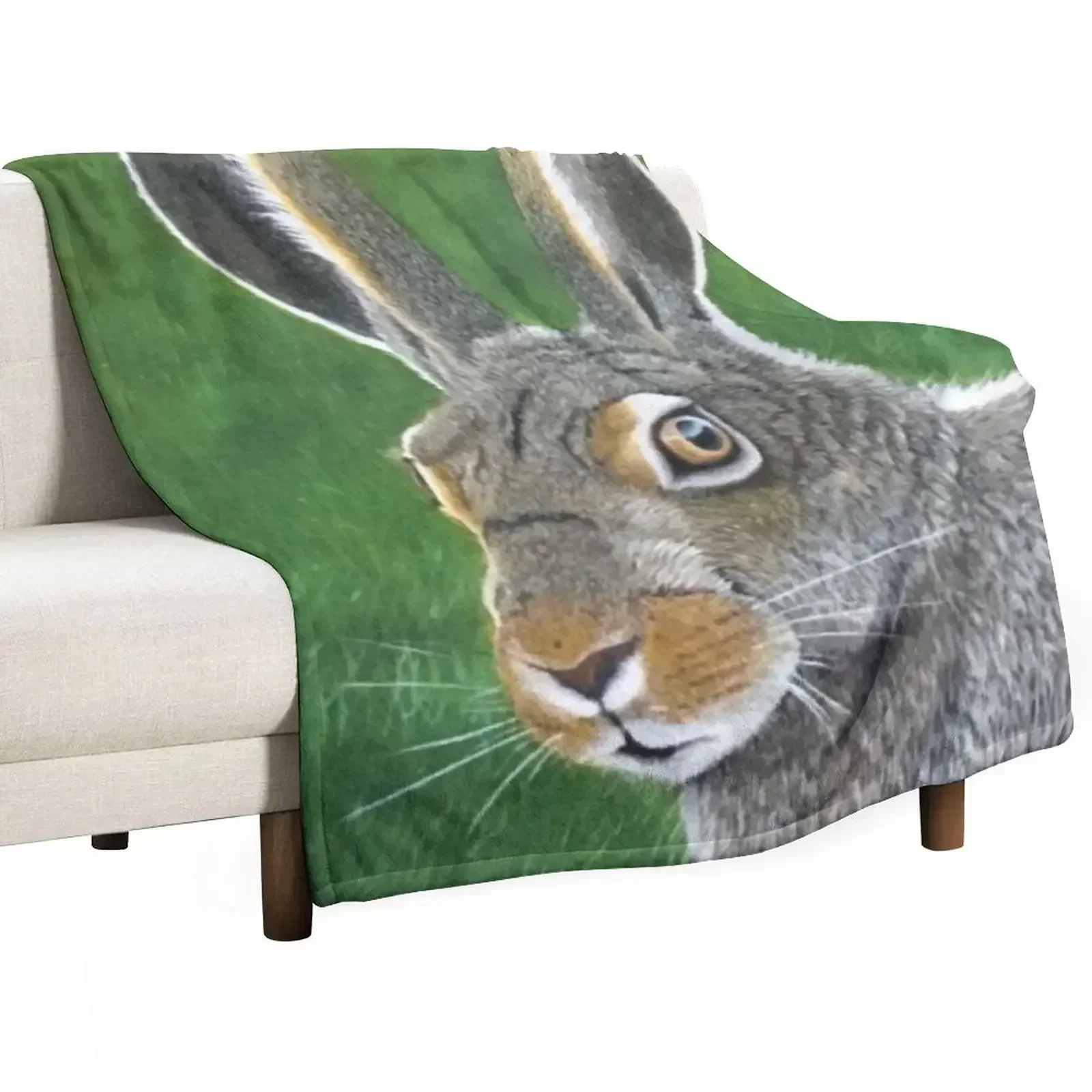 Jack Rabbit Throw Blanket Cozy Throw Blanket Birthday Gift for Him Her