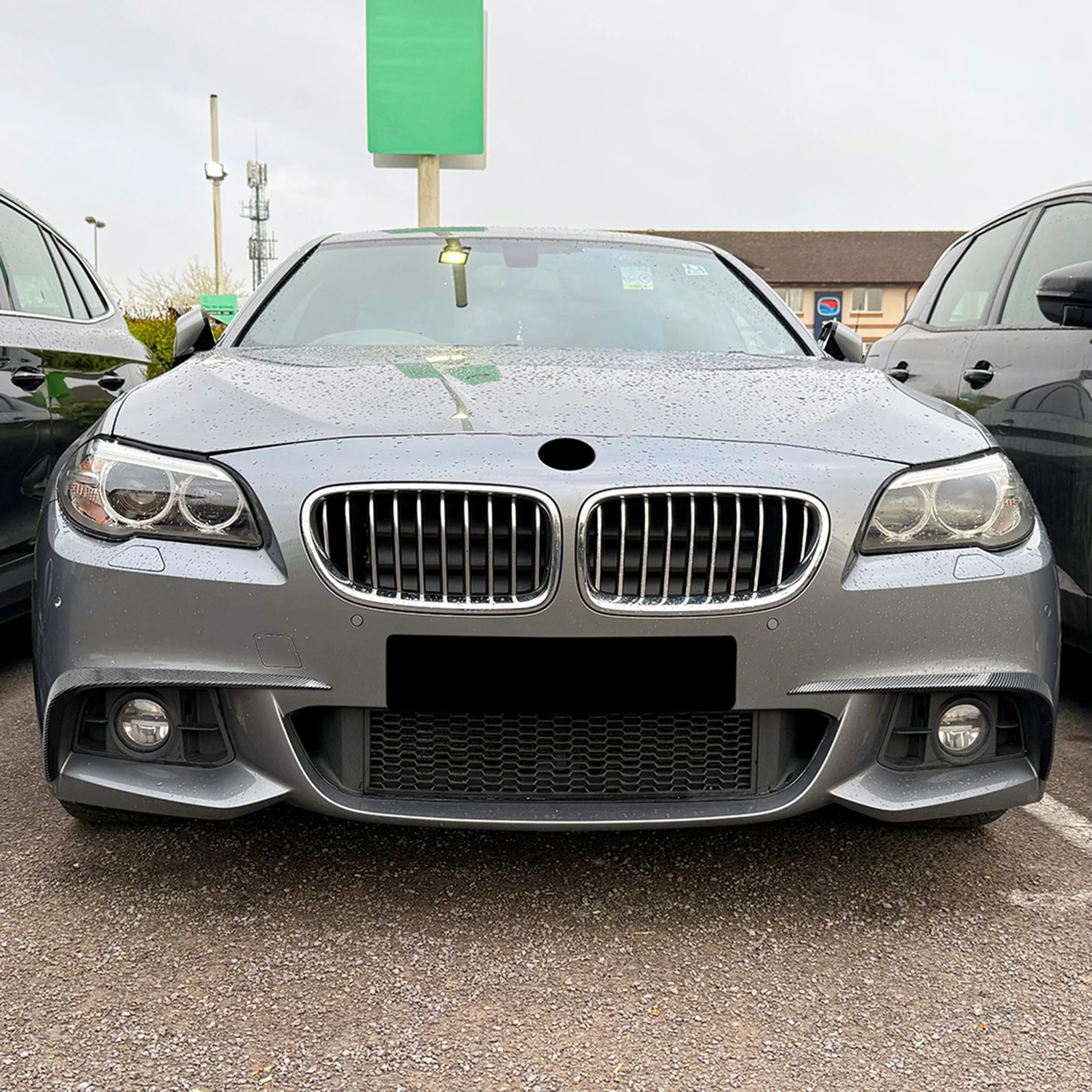 For BMW 5 Series F10 F11 M Sport 2011-2017 Front Bumper Side Air Vent Trim Fog Light Lamp Intake Frame Cover Splitter Canards