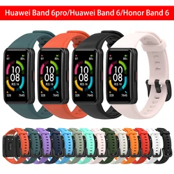 Soft Silicone Sport Band Strap for Huawei Band 6 Smart Wristband Bracelet Replacement Strap for Huawei Watchband 6 Honor Band 6